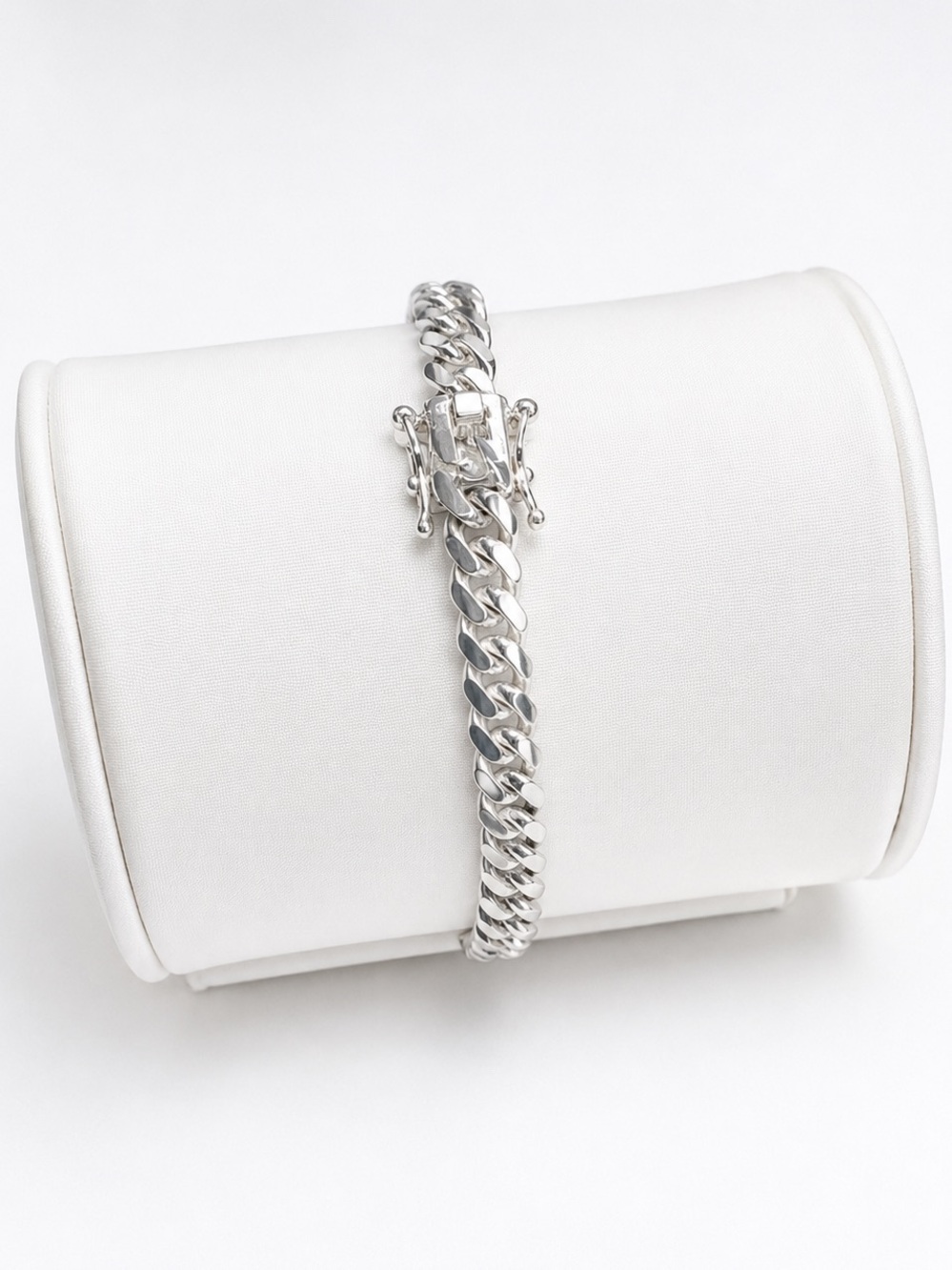 925 Sterling Silver Cuban Link Bracelet 8”